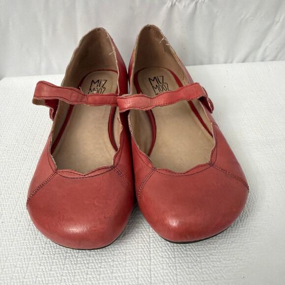 Miz Mooz Shoes Womens Size 8 Dorina Red Leather Mary Jane Comfort - Picture 2 of 10